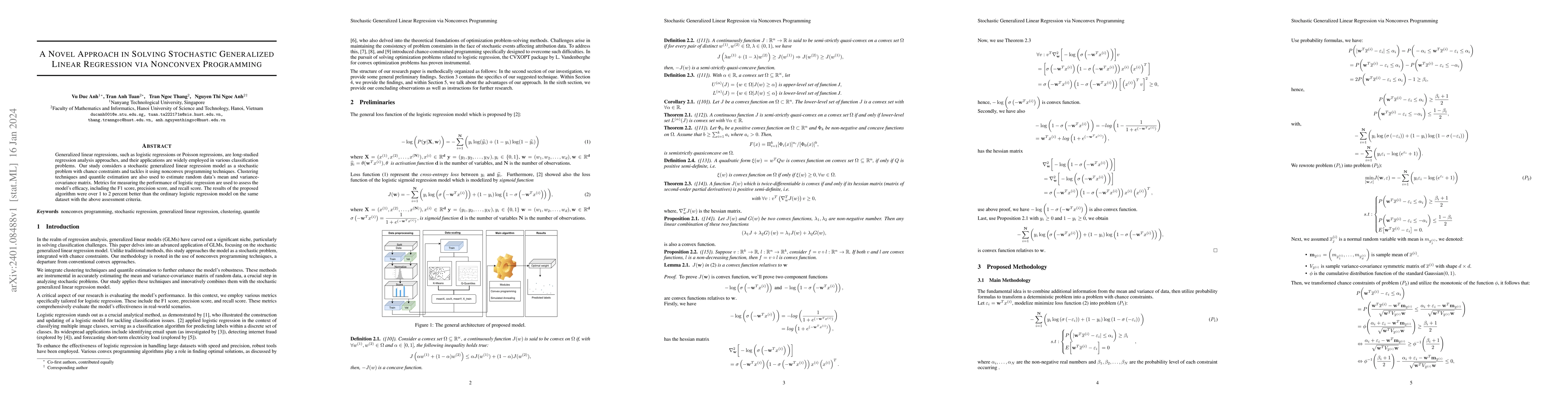 Thumbnail for A Novel Approach in Solving Stochastic Generalized Linear Regression via
  Nonconvex Programming