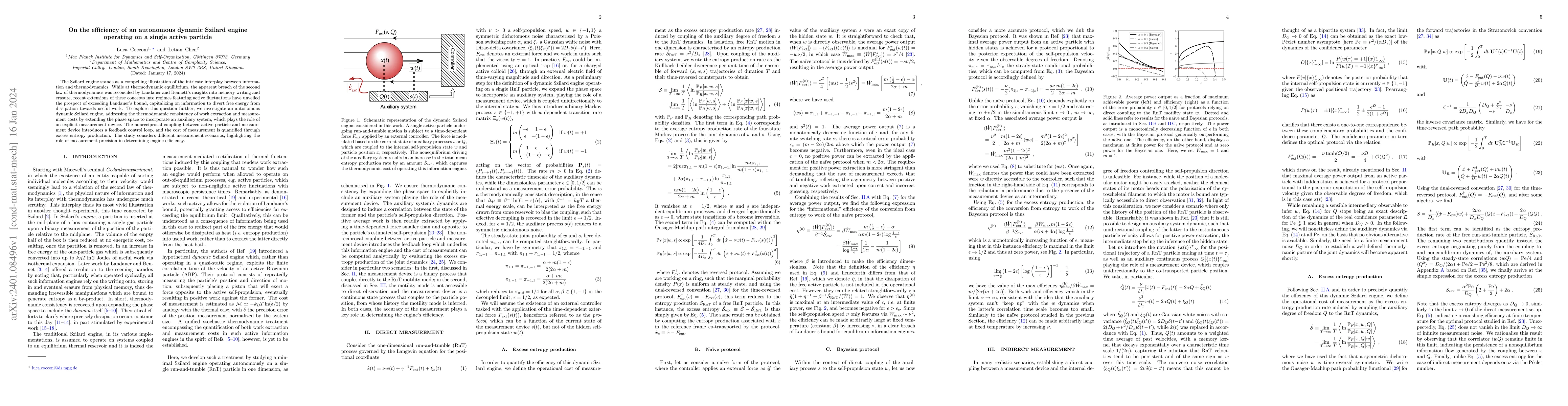 Thumbnail for On the efficiency of an autonomous dynamic Szilard engine operating on a
  single active particle