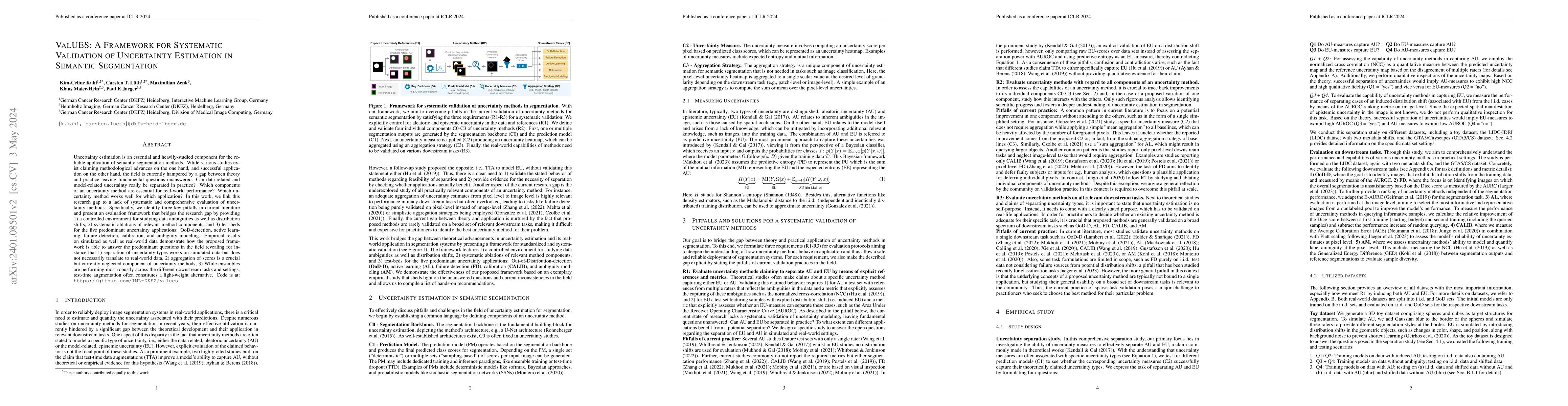 Thumbnail for ValUES: A Framework for Systematic Validation of Uncertainty Estimation
  in Semantic Segmentation