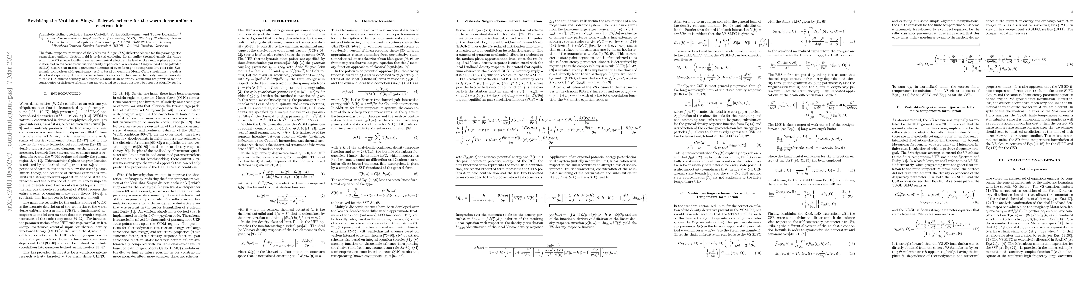 Thumbnail for Revisiting the Vashishta-Singwi dielectric scheme for the warm dense
  uniform electron fluid