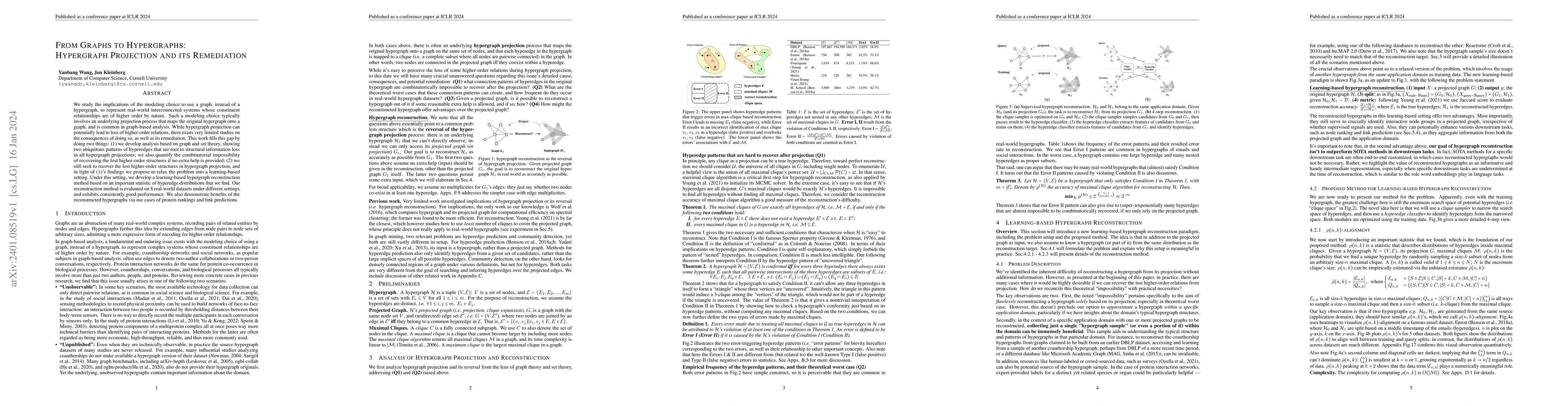Thumbnail for From Graphs to Hypergraphs: Hypergraph Projection and its Remediation