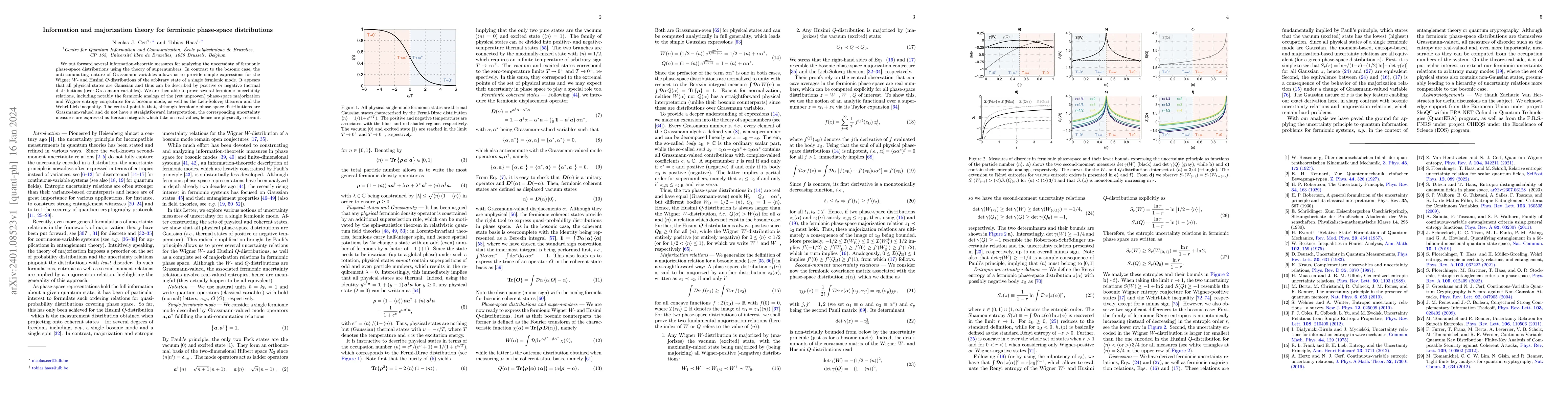 Thumbnail for Information and majorization theory for fermionic phase-space
  distributions