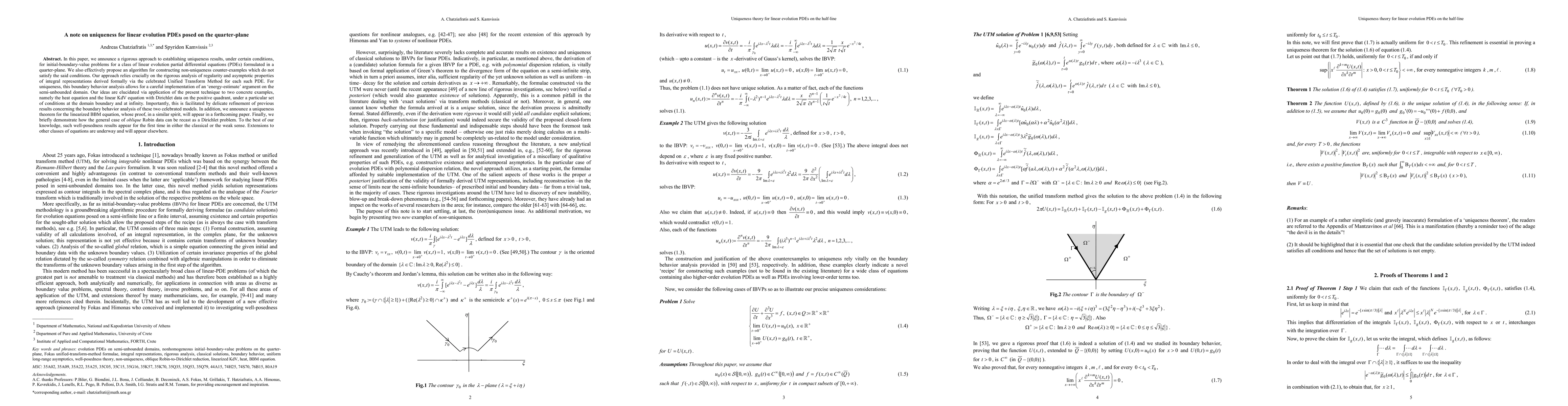Thumbnail for A note on uniqueness for linear evolution PDEs posed on the
  quarter-plane