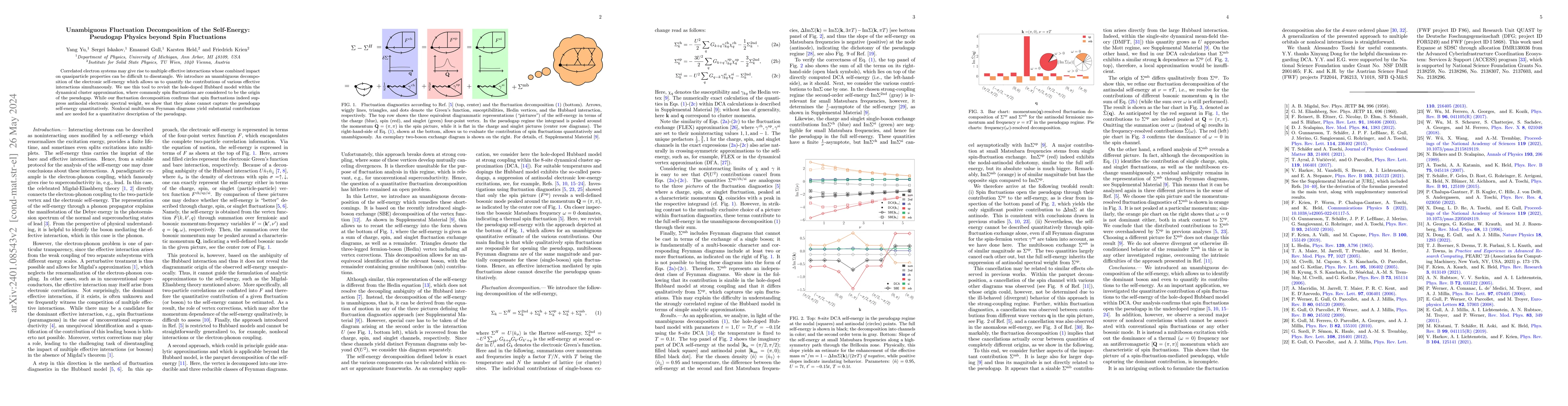 Thumbnail for Unambiguous fluctuation decomposition of the self-energy: pseudogap
  physics beyond spin fluctuations