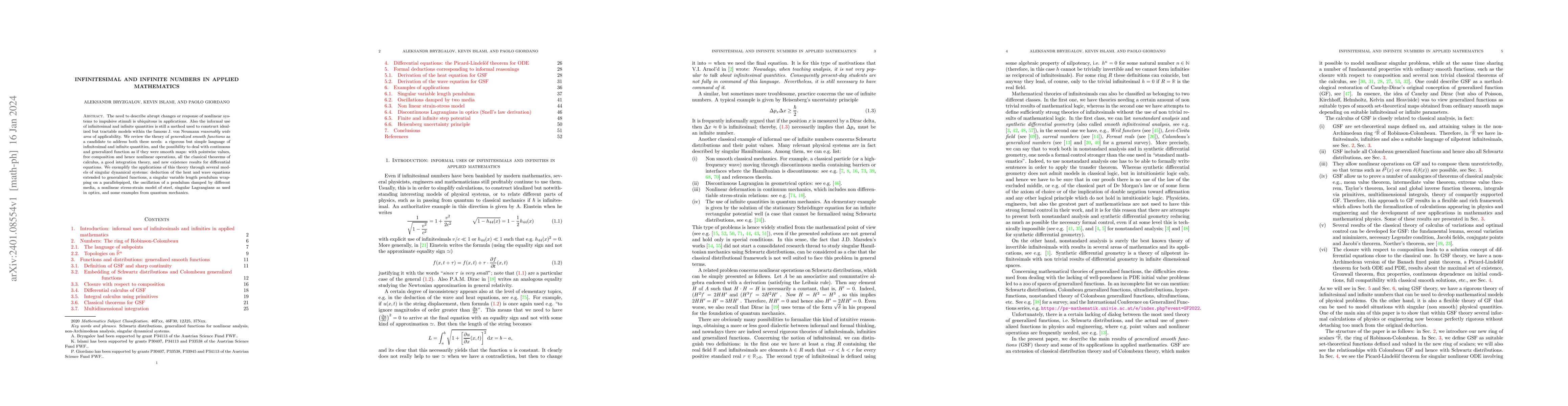 Thumbnail for Infinitesimal and infinite numbers in applied mathematics