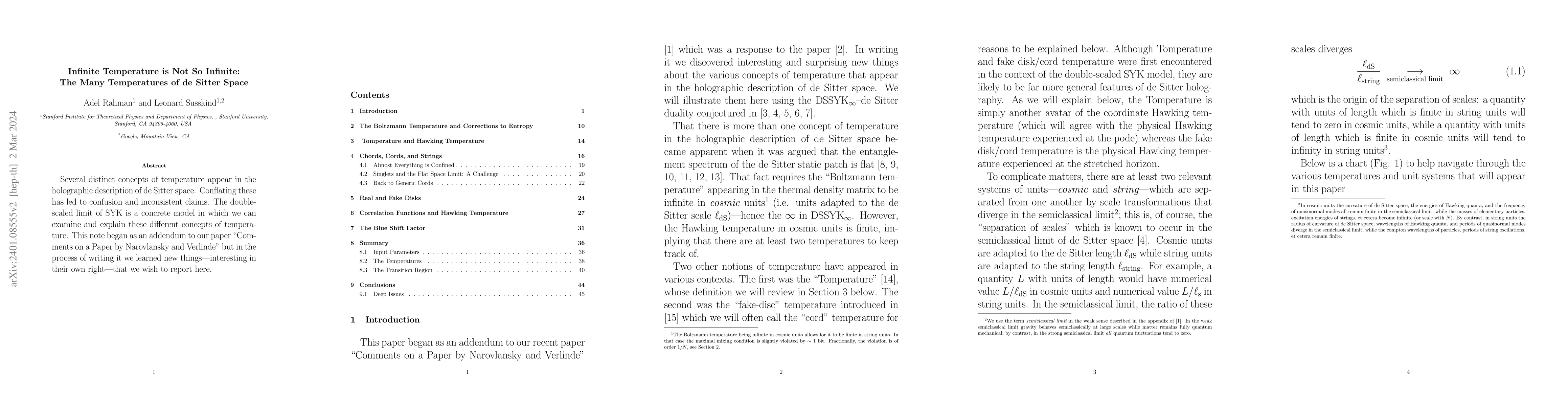 Thumbnail for Infinite Temperature is Not So Infinite: The Many Temperatures of de
  Sitter Space