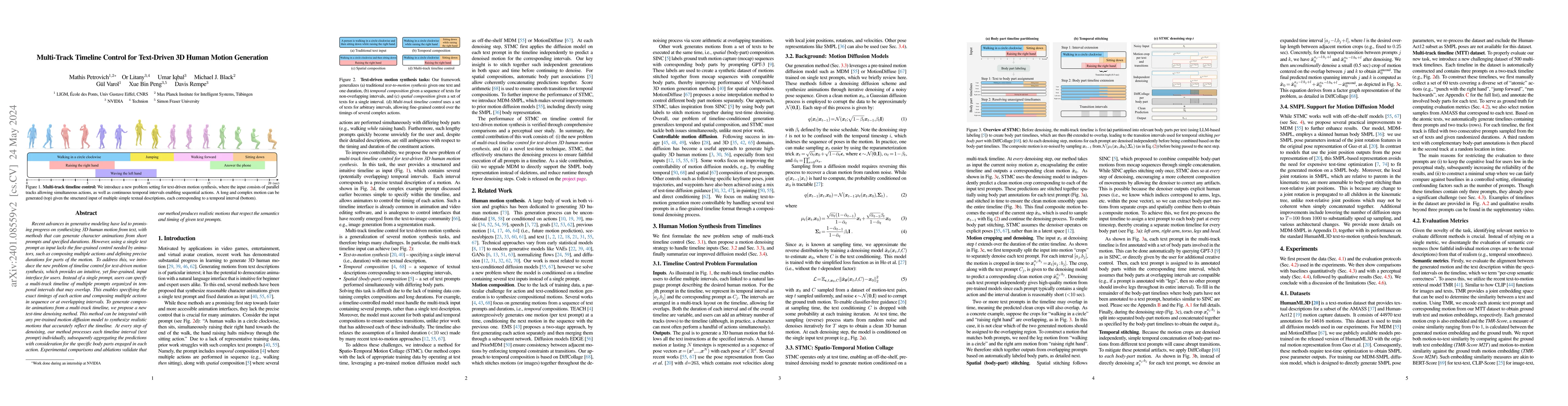 Thumbnail for Multi-Track Timeline Control for Text-Driven 3D Human Motion Generation