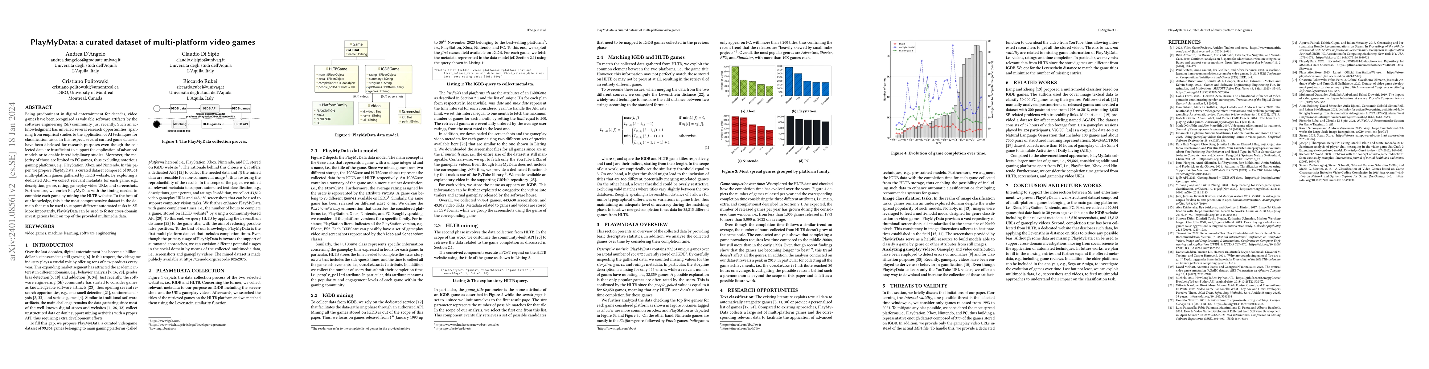 Thumbnail for PlayMyData: a curated dataset of multi-platform video games