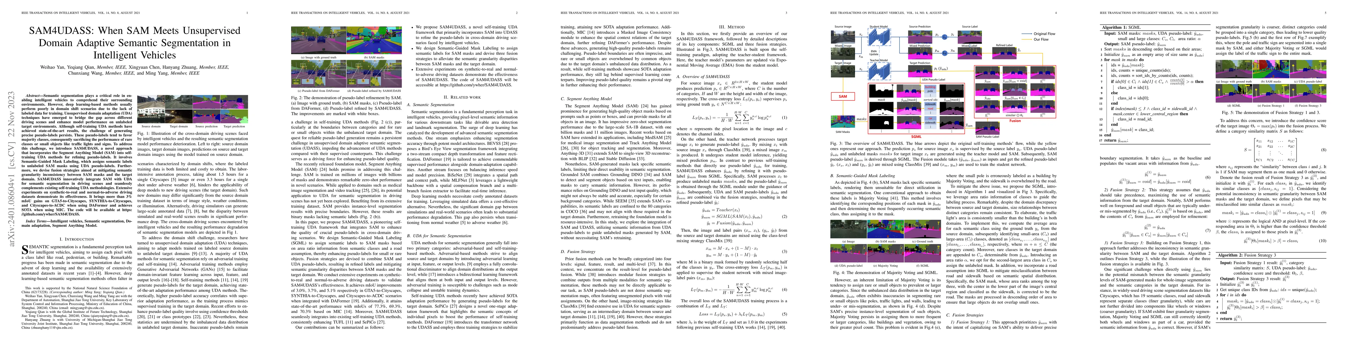 Thumbnail for SAM4UDASS: When SAM Meets Unsupervised Domain Adaptive Semantic
  Segmentation in Intelligent Vehicles