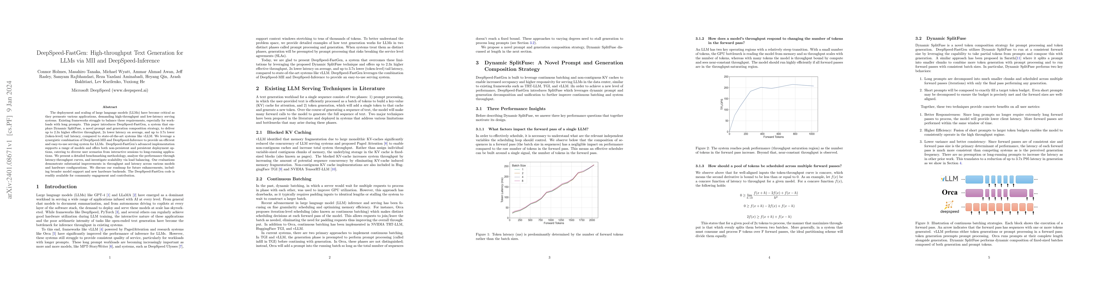 Thumbnail for DeepSpeed-FastGen: High-throughput Text Generation for LLMs via MII and
  DeepSpeed-Inference