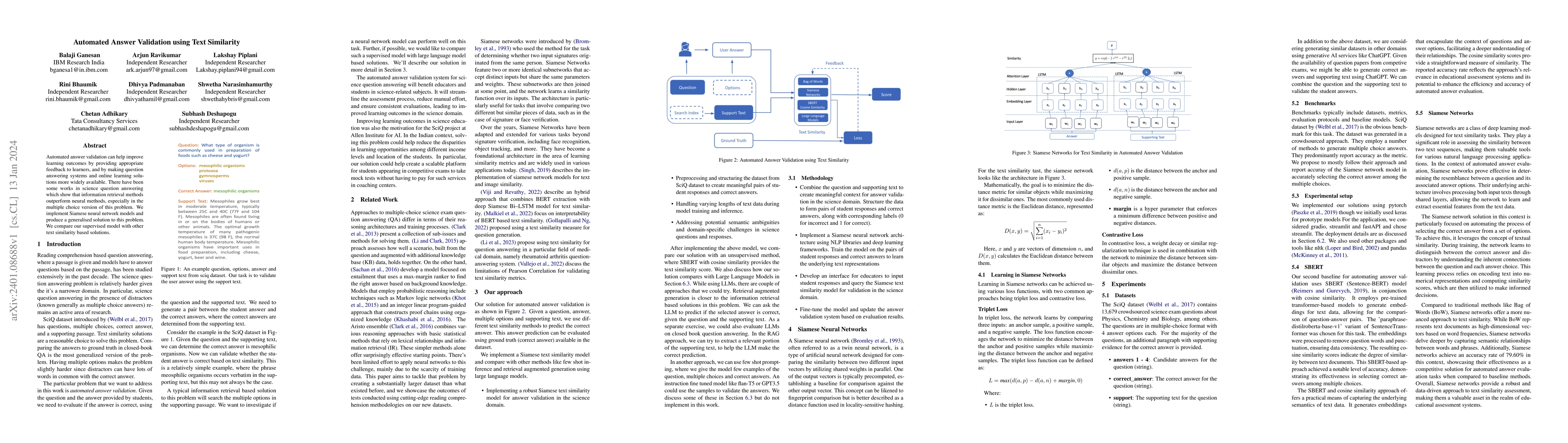 Thumbnail for Automated Answer Validation using Text Similarity