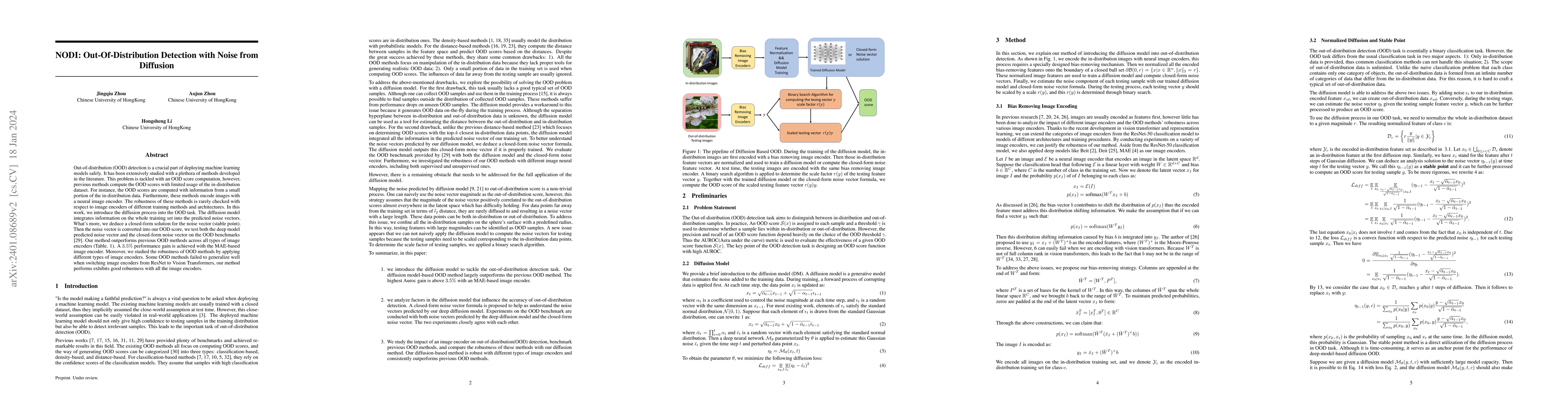 Thumbnail for NODI: Out-Of-Distribution Detection with Noise from Diffusion