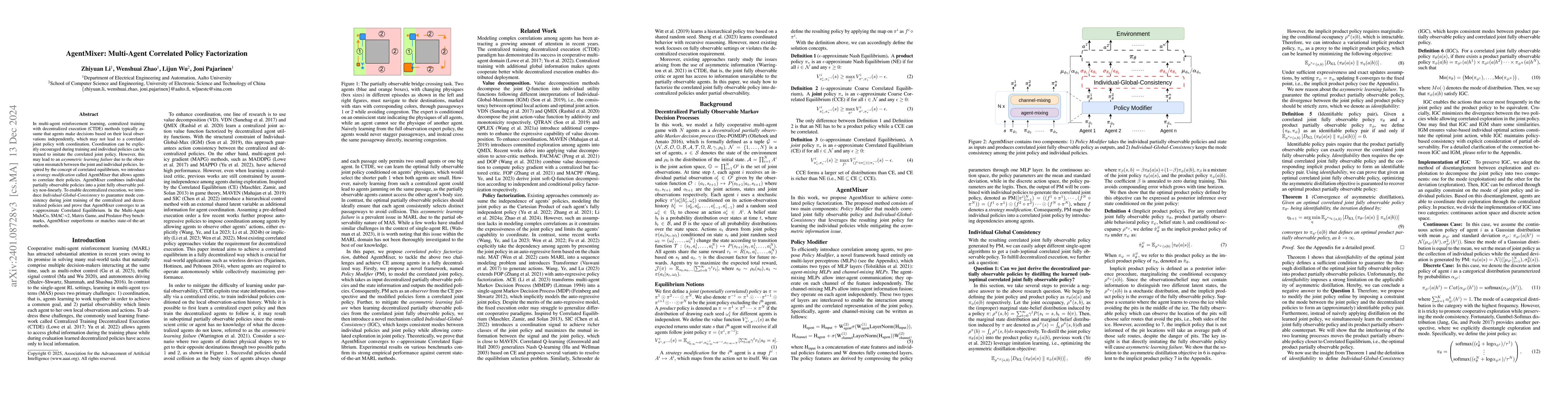 Thumbnail for AgentMixer: Multi-Agent Correlated Policy Factorization