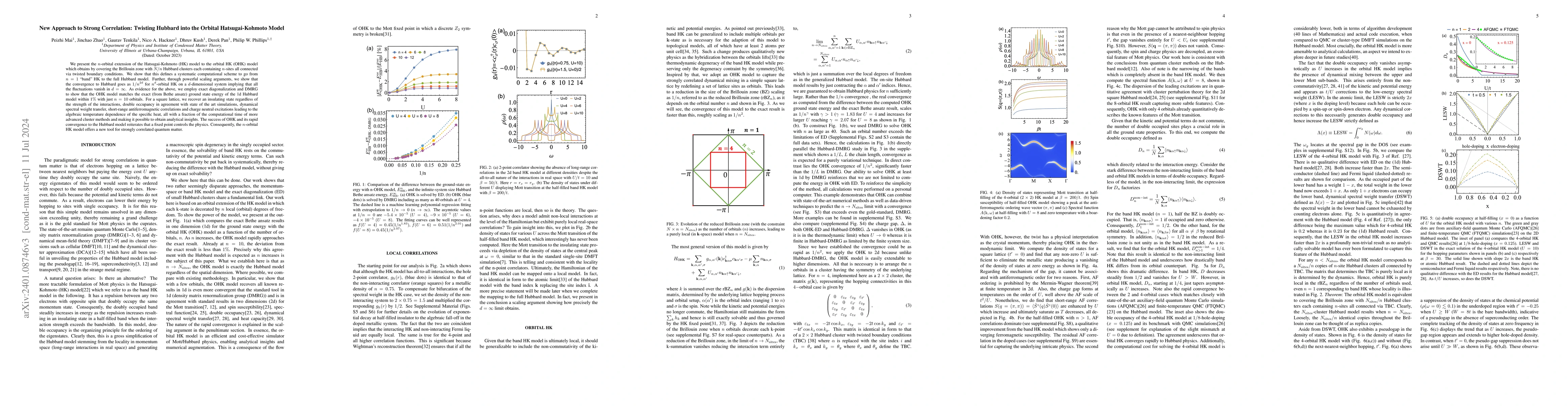 Thumbnail for New Approach to Strong Correlation: Twisting Hubbard into the Orbital
  Hatsugai-Kohmoto Model