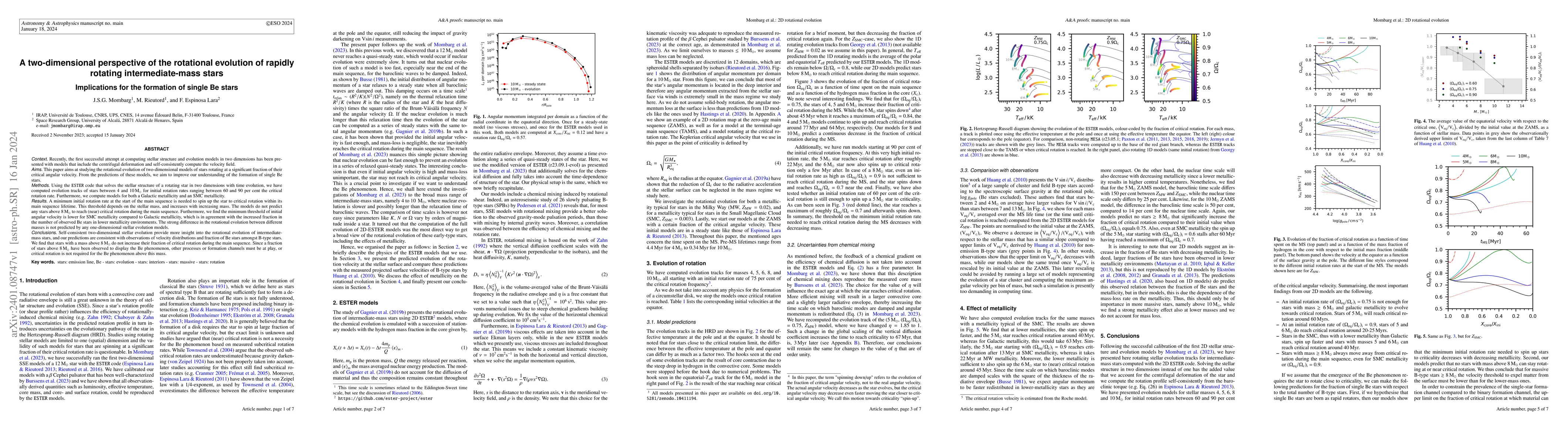 Thumbnail for A two-dimensional perspective of the rotational evolution of rapidly
  rotating intermediate-mass stars