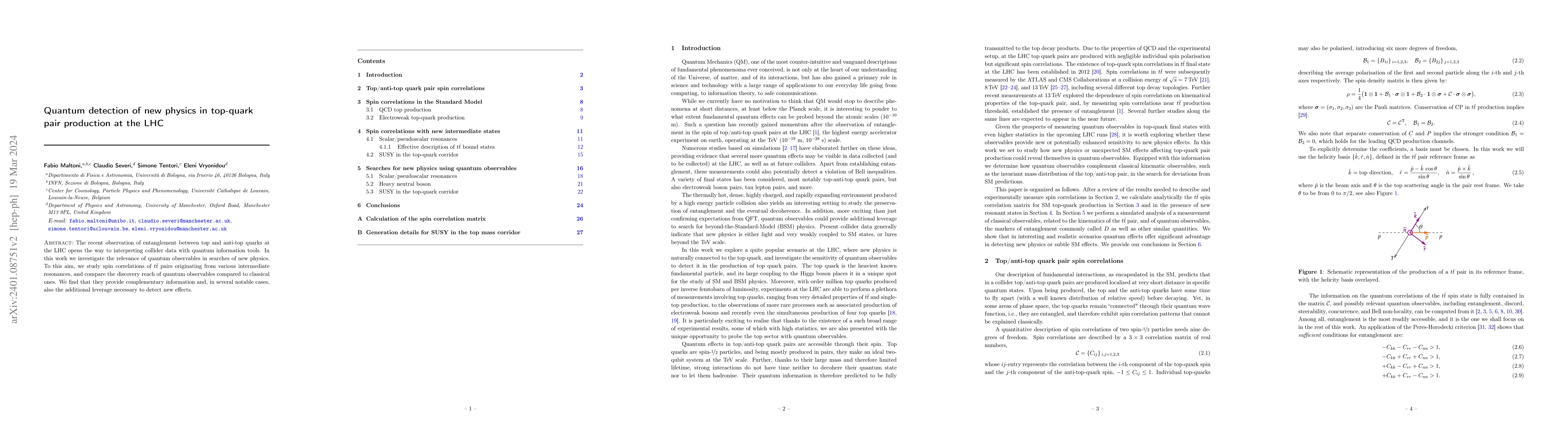Thumbnail for Quantum detection of new physics in top-quark pair production at the LHC