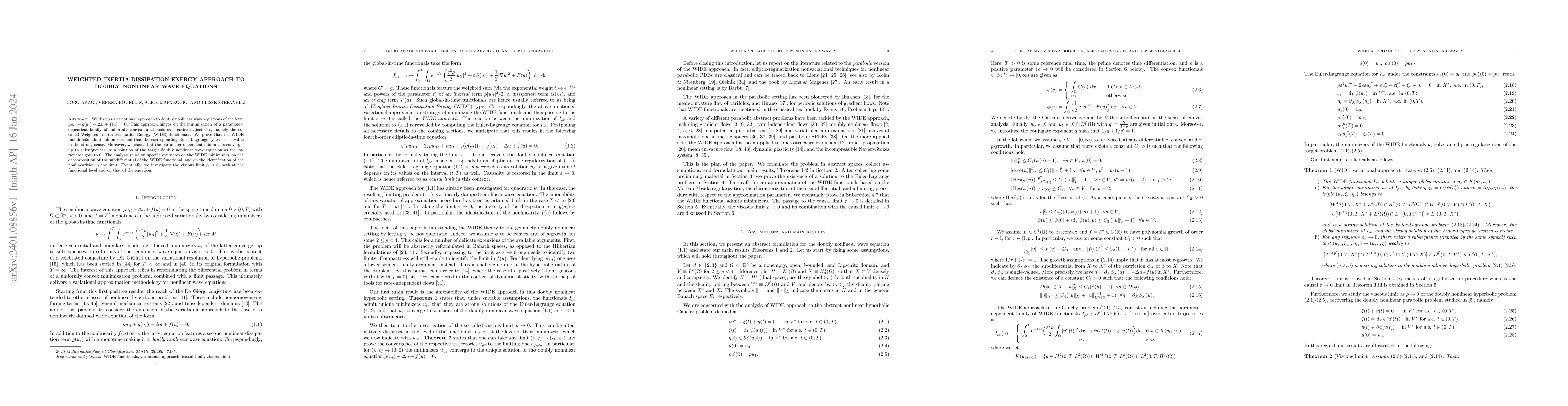 Thumbnail for Weighted Inertia-Dissipation-Energy approach to doubly nonlinear wave
  equations