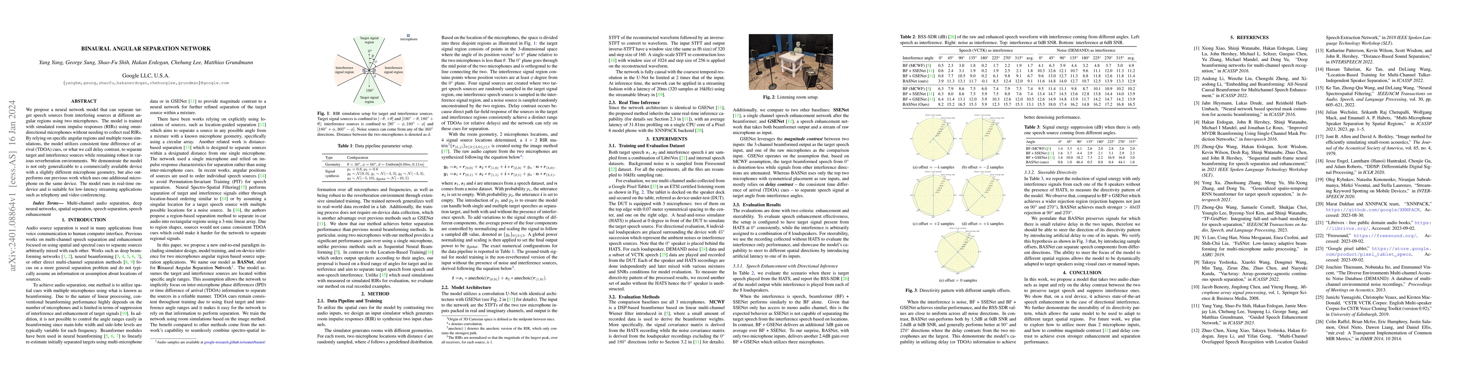 Thumbnail for Binaural Angular Separation Network