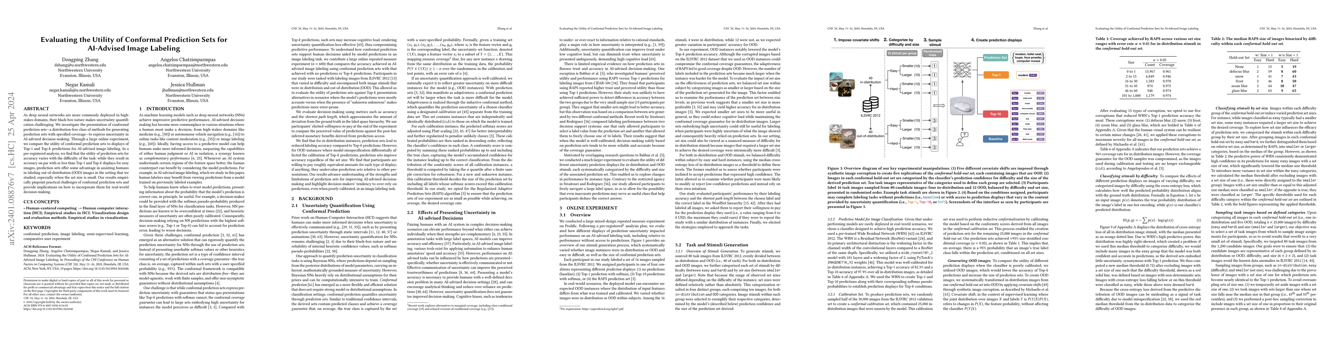 Thumbnail for Evaluating the Utility of Conformal Prediction Sets for AI-Advised Image
  Labeling