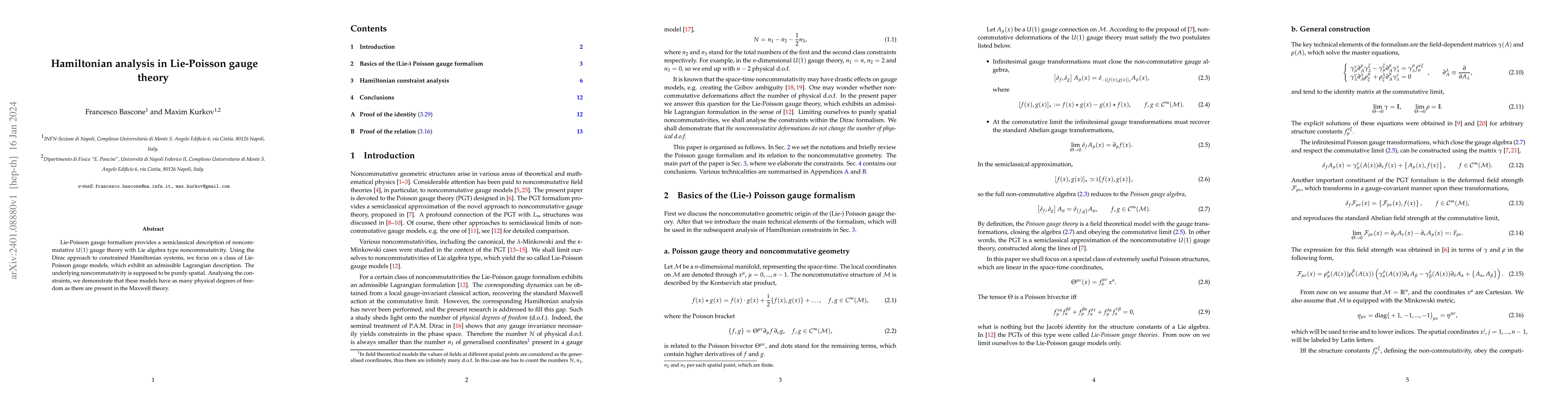 Thumbnail for Hamiltonian analysis in Lie-Poisson gauge theory