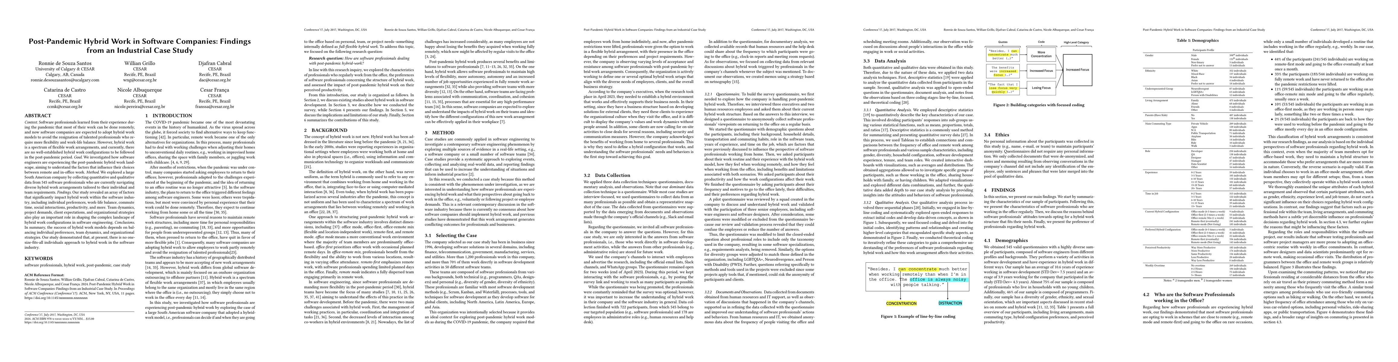 Thumbnail for Post-Pandemic Hybrid Work in Software Companies: Findings from an
  Industrial Case Study