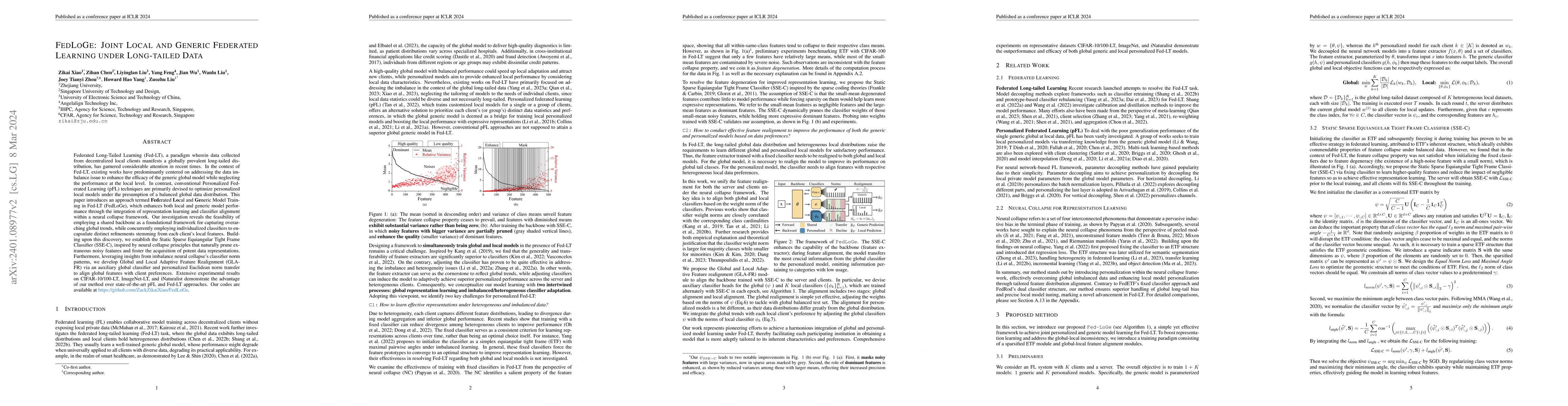Thumbnail for FedLoGe: Joint Local and Generic Federated Learning under Long-tailed
  Data