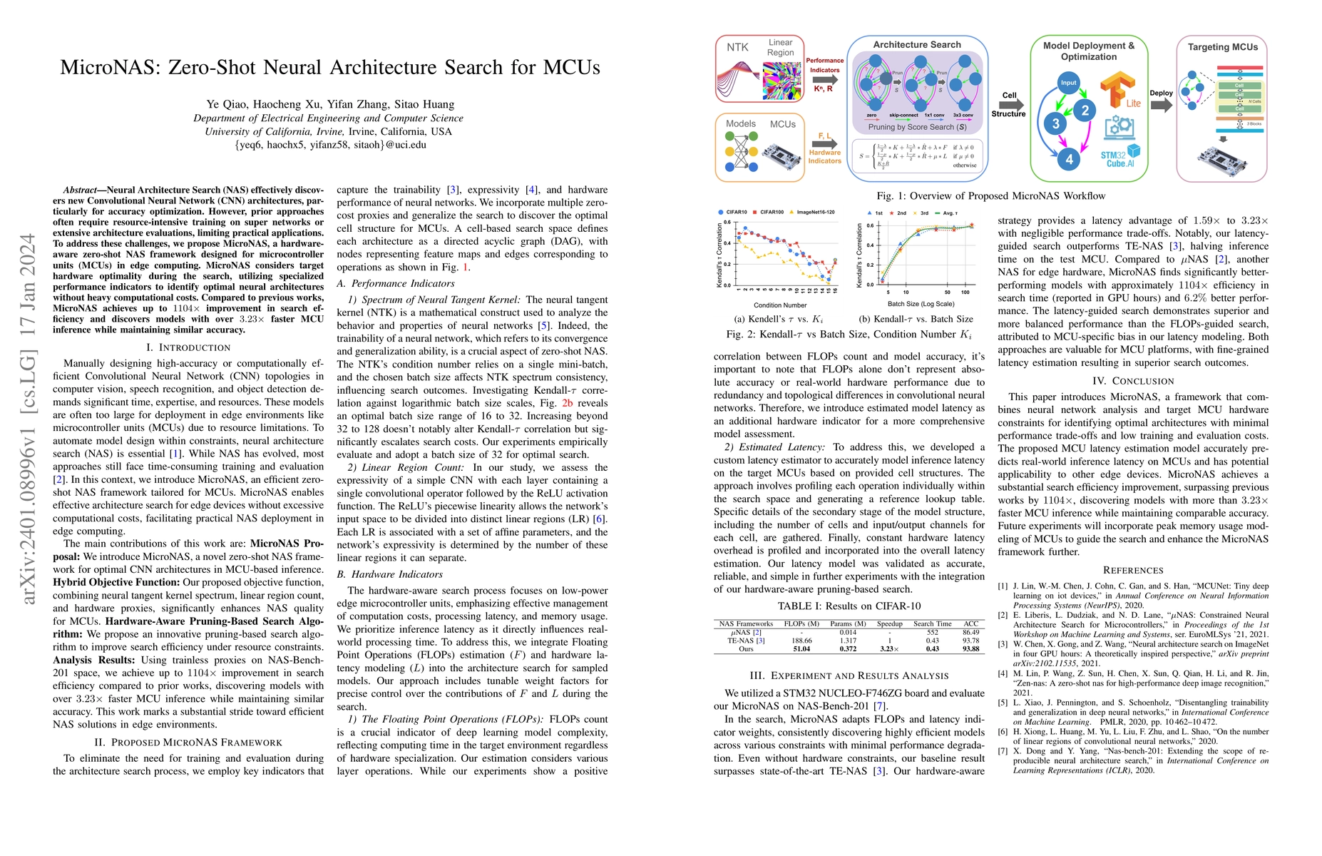 Thumbnail for MicroNAS: Zero-Shot Neural Architecture Search for MCUs