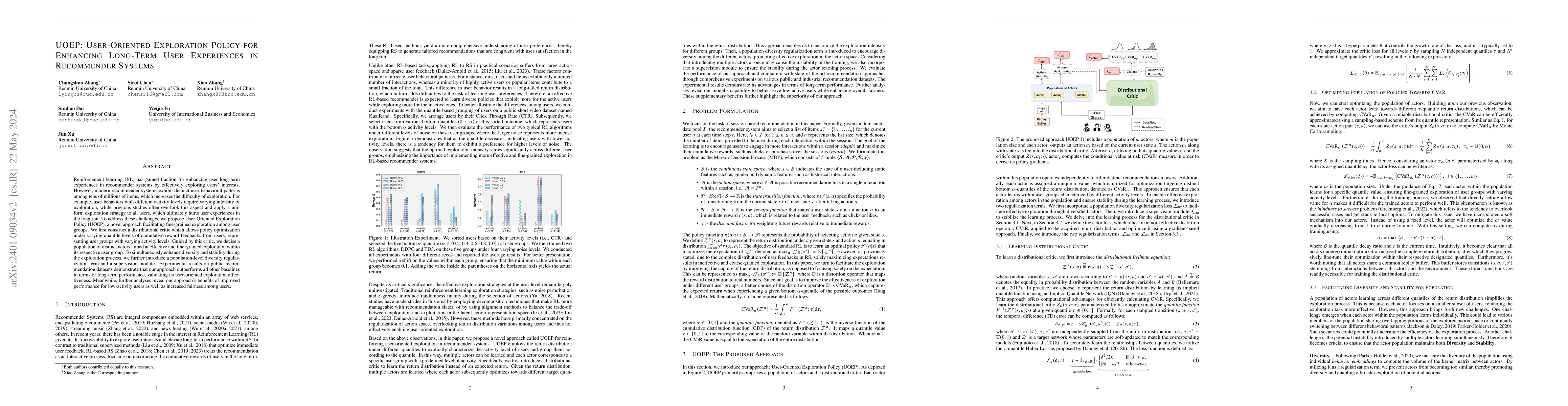 Thumbnail for UOEP: User-Oriented Exploration Policy for Enhancing Long-Term User
  Experiences in Recommender Systems