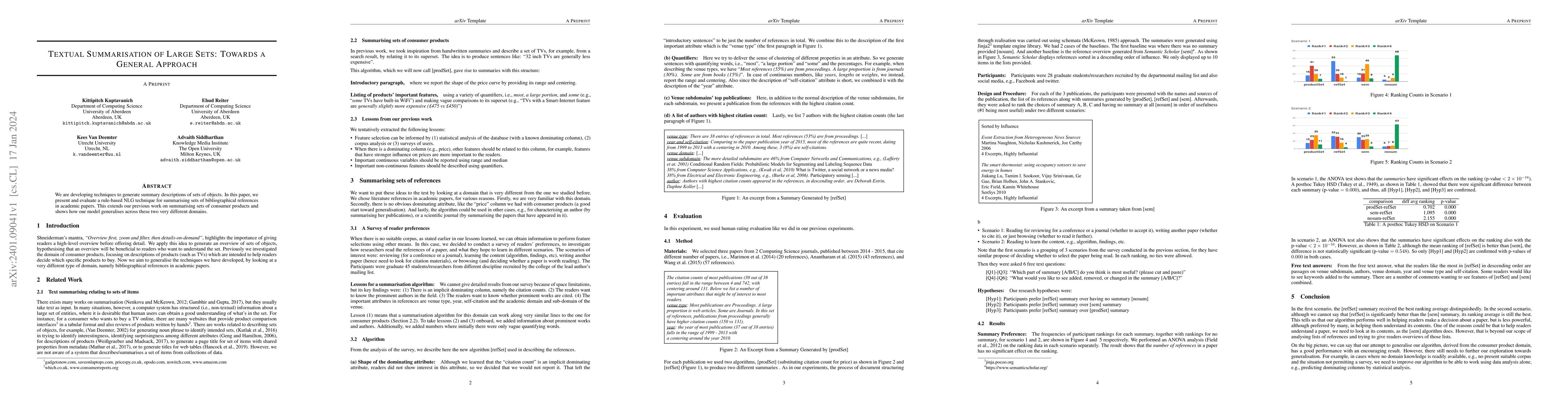 Thumbnail for Textual Summarisation of Large Sets: Towards a General Approach