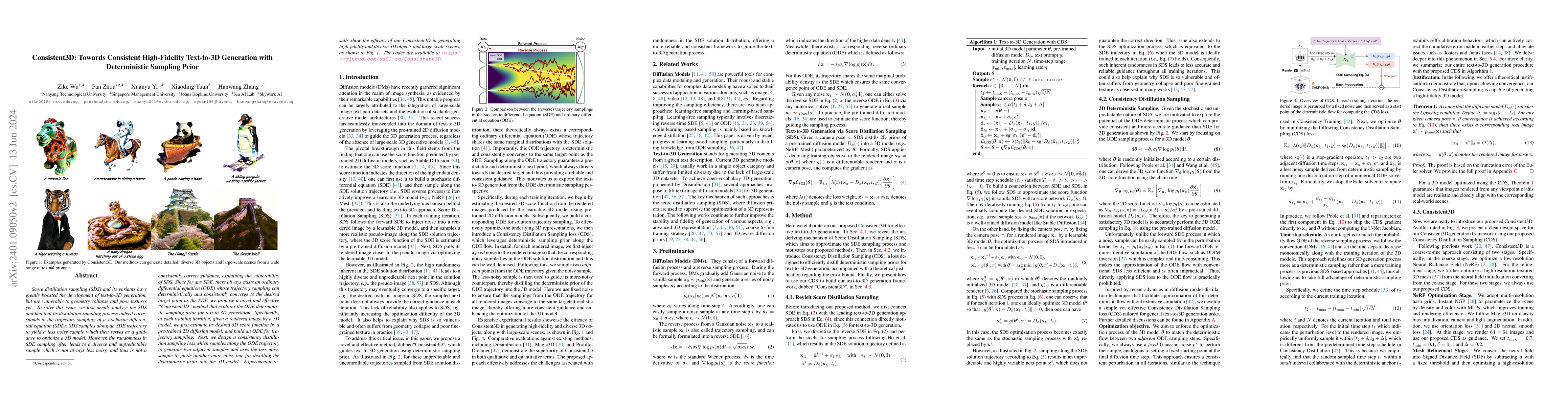 Thumbnail for Consistent3D: Towards Consistent High-Fidelity Text-to-3D Generation
  with Deterministic Sampling Prior