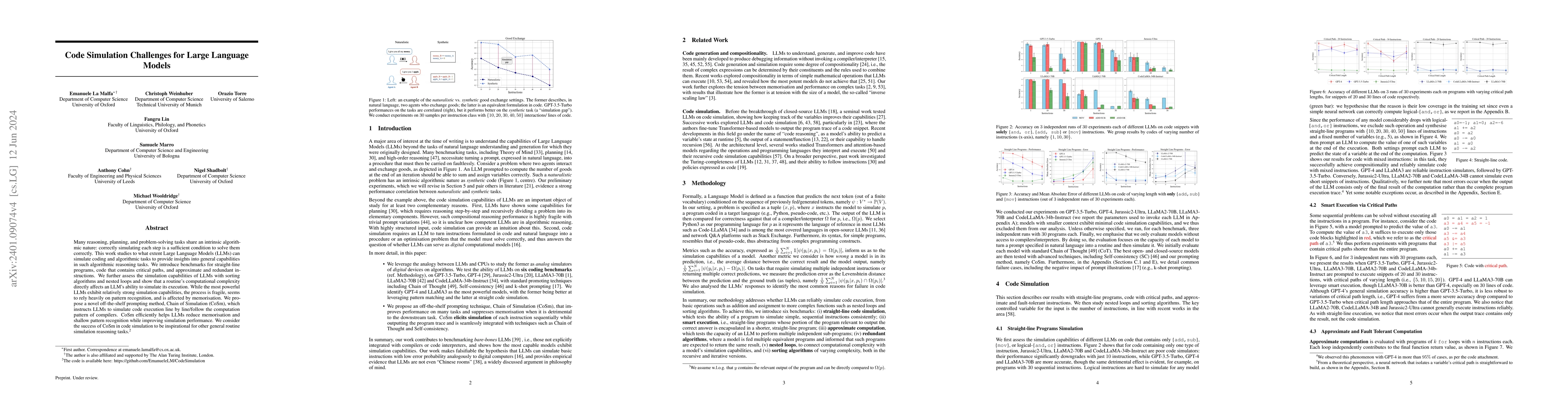 Thumbnail for Code Simulation Challenges for Large Language Models