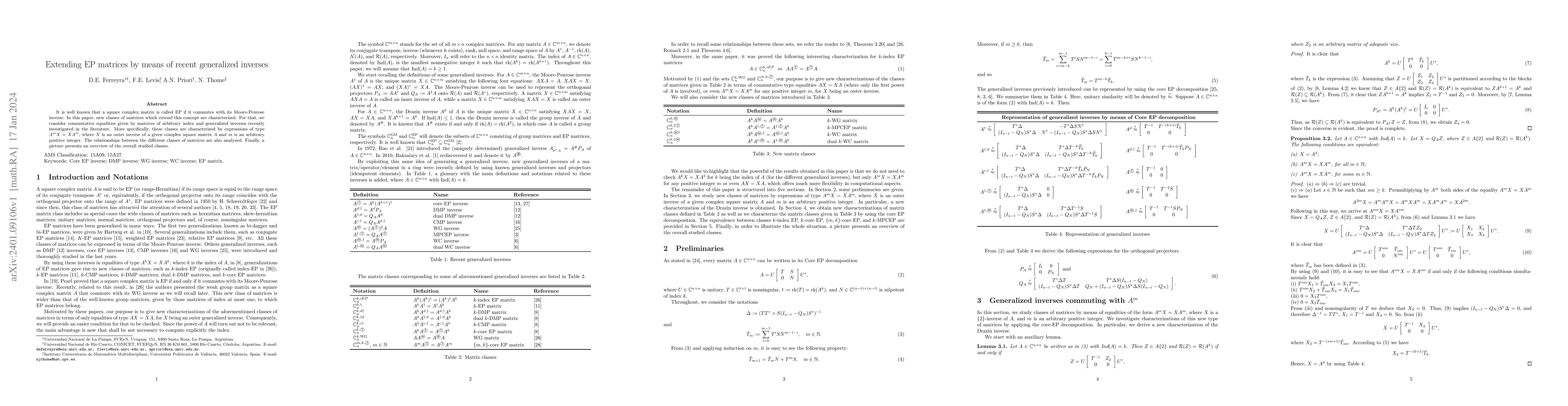 Thumbnail for Extending EP matrices by means of recent generalized inverses