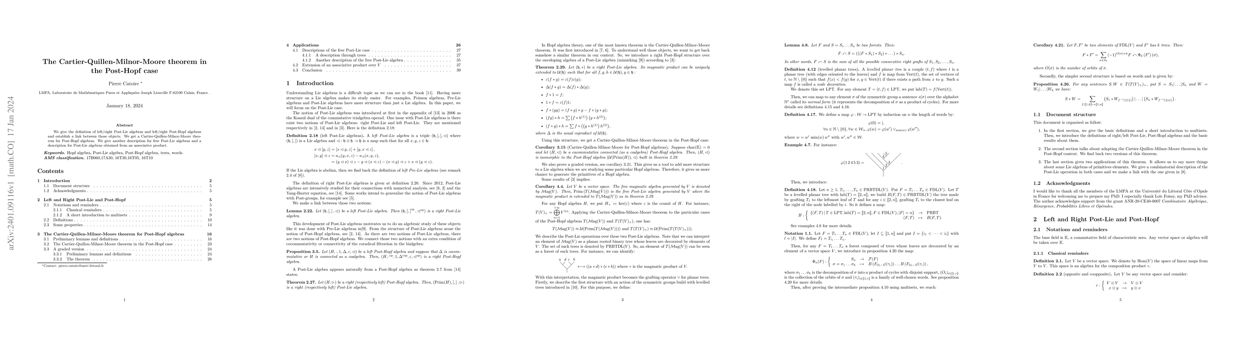 Thumbnail for The Cartier-Quillen-Milnor-Moore theorem in the Post-Hopf case