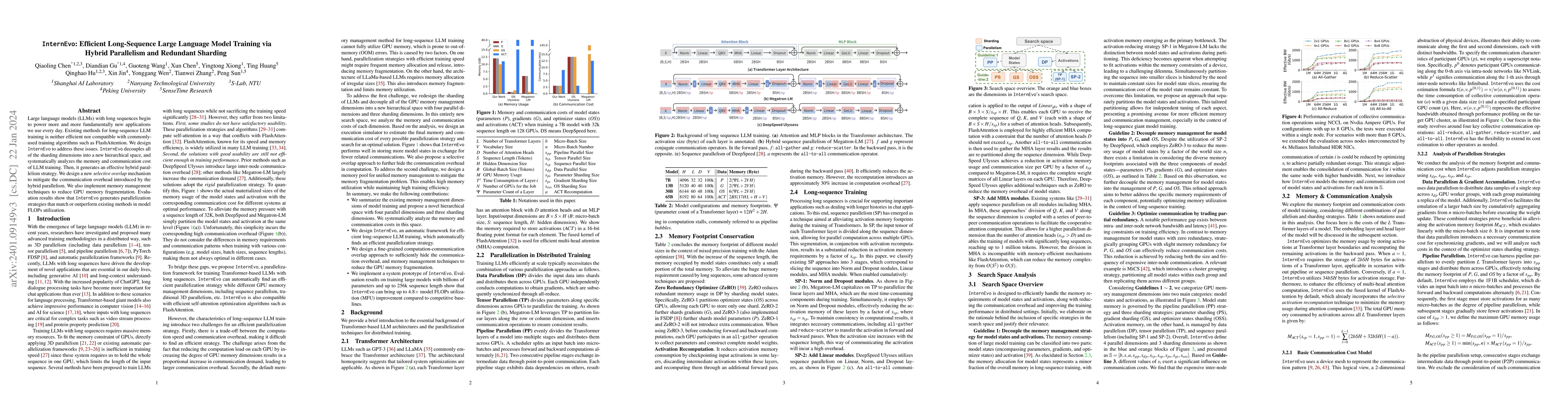 Thumbnail for InternEvo: Efficient Long-sequence Large Language Model Training via
  Hybrid Parallelism and Redundant Sharding