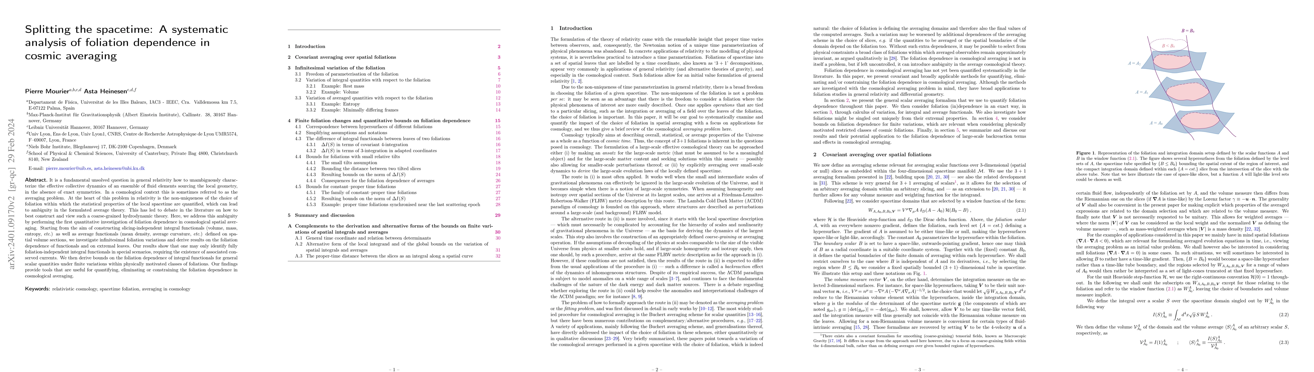 Thumbnail for Splitting the spacetime: A systematic analysis of foliation dependence
  in cosmic averaging