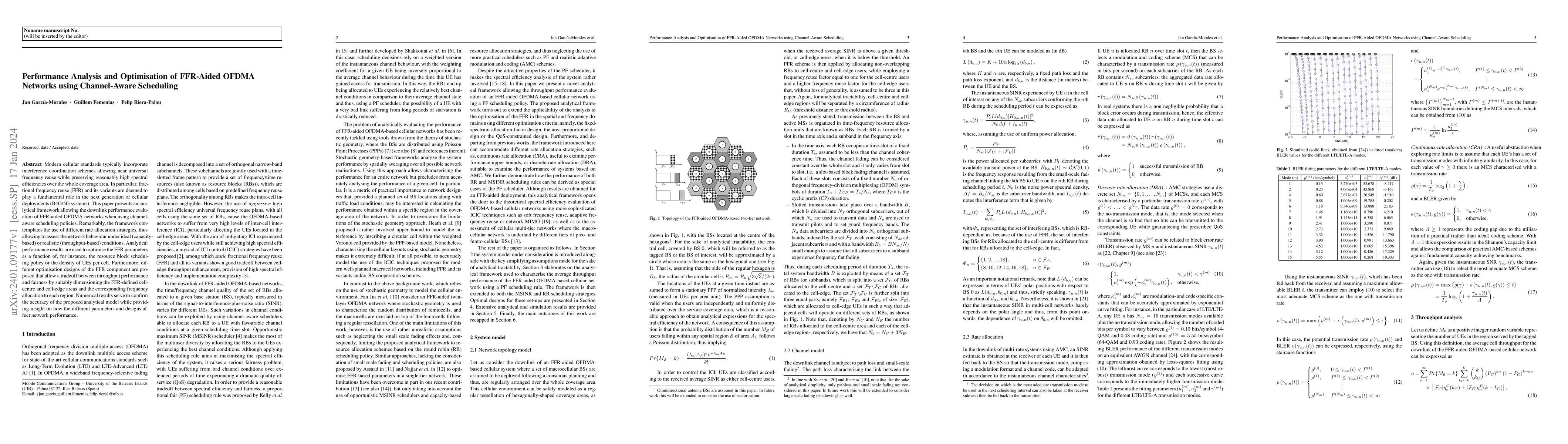 Thumbnail for Performance Analysis and Optimisation of FFR-Aided OFDMA Networks using
  Channel-Aware Scheduling