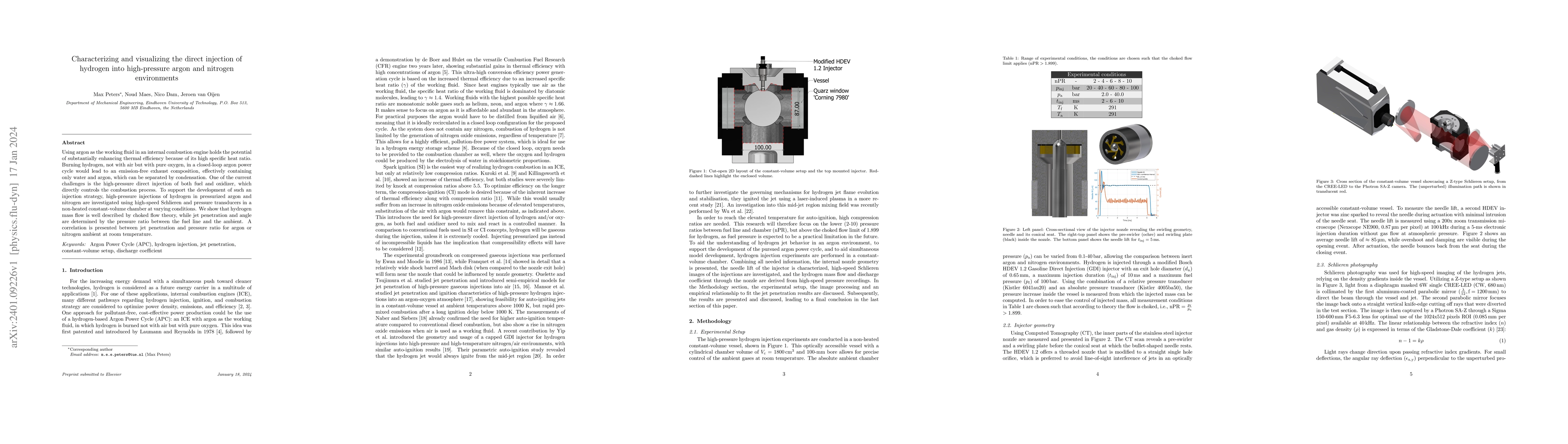 Thumbnail for Characterizing and visualizing the direct injection of hydrogen into
  high-pressure argon and nitrogen environments