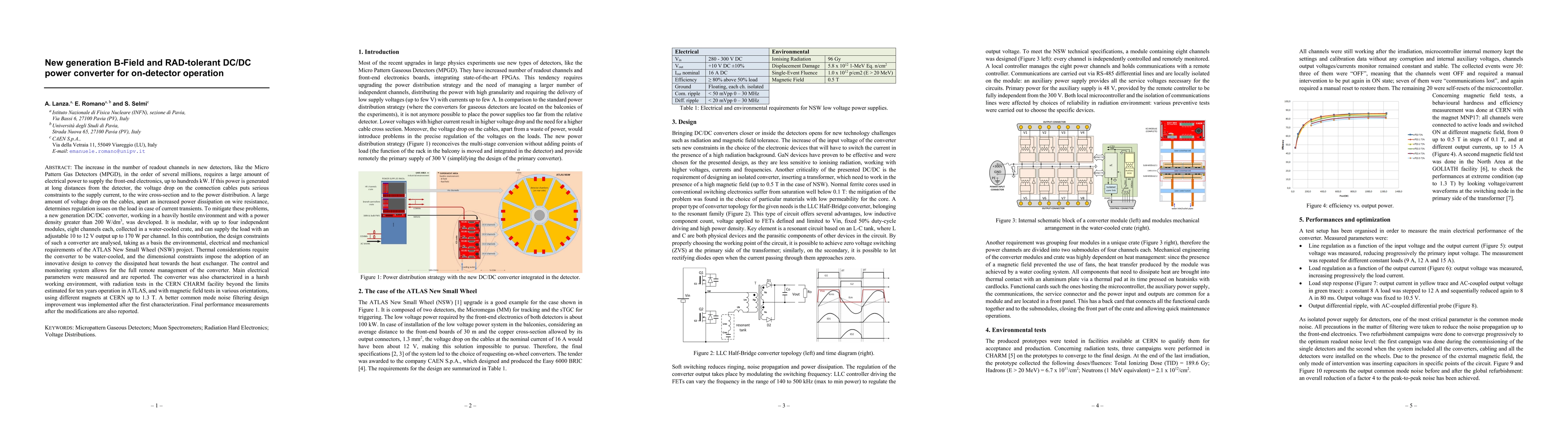 Thumbnail for New generation B-Field and RAD-tolerant DCDC power converter for
  on-detector operation