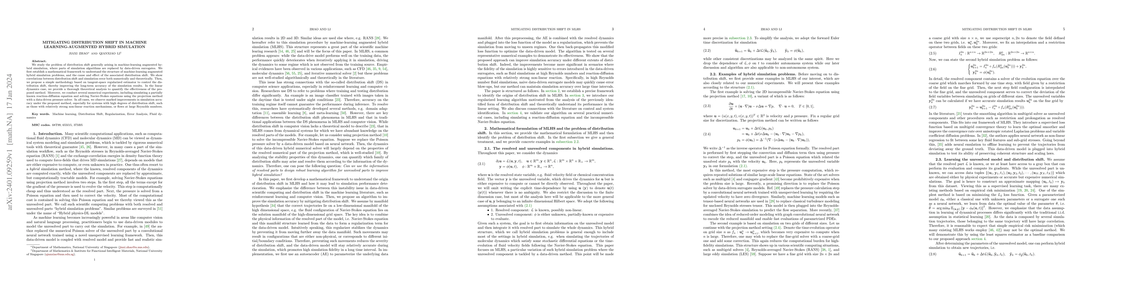 Thumbnail for Mitigating distribution shift in machine learning-augmented hybrid
  simulation