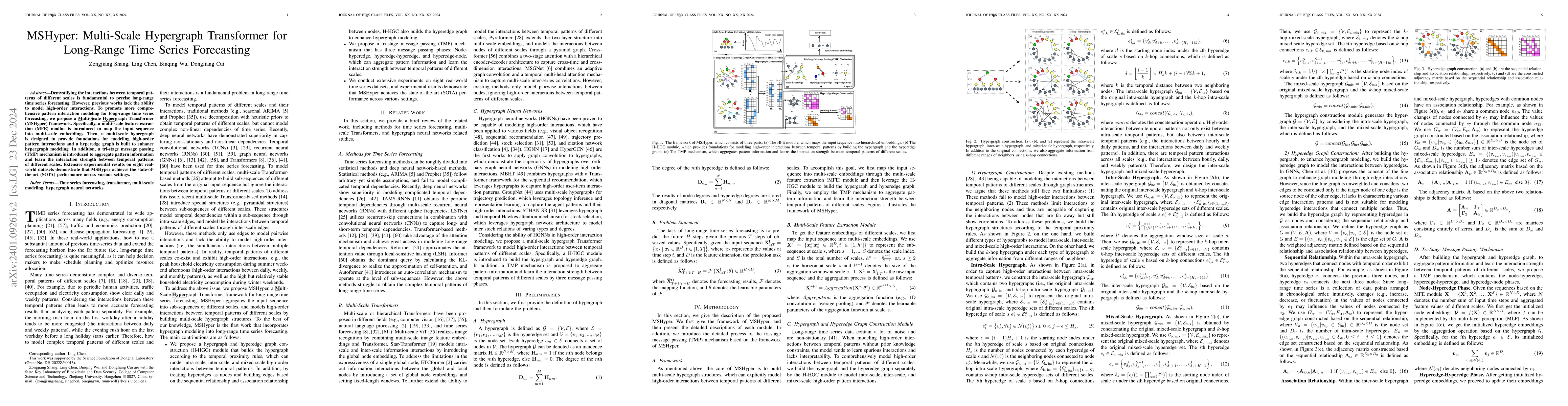 Thumbnail for MSHyper: Multi-Scale Hypergraph Transformer for Long-Range Time Series
  Forecasting