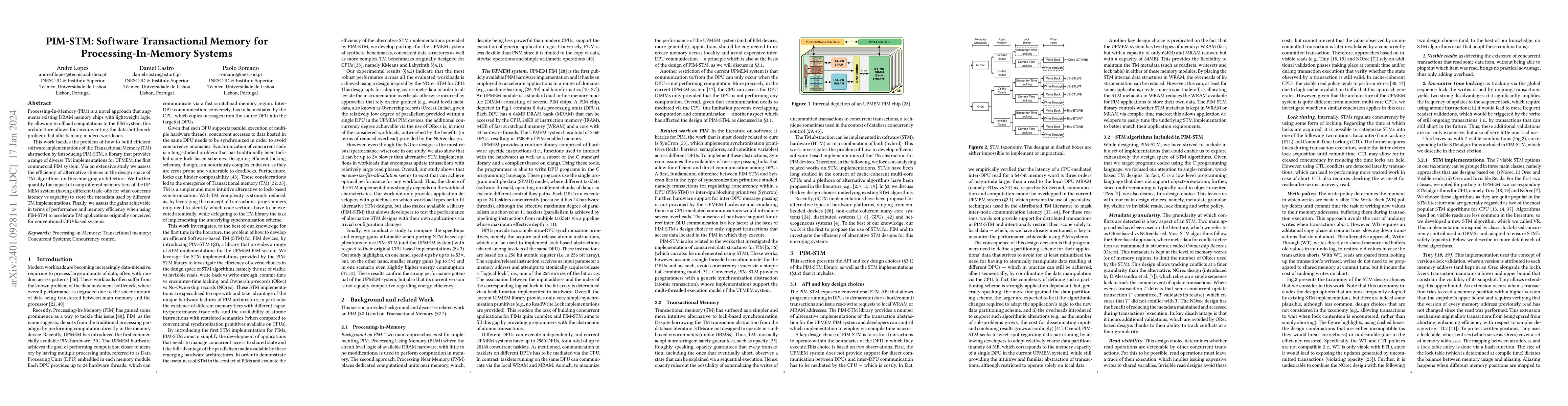 Thumbnail for PIM-STM: Software Transactional Memory for Processing-In-Memory Systems