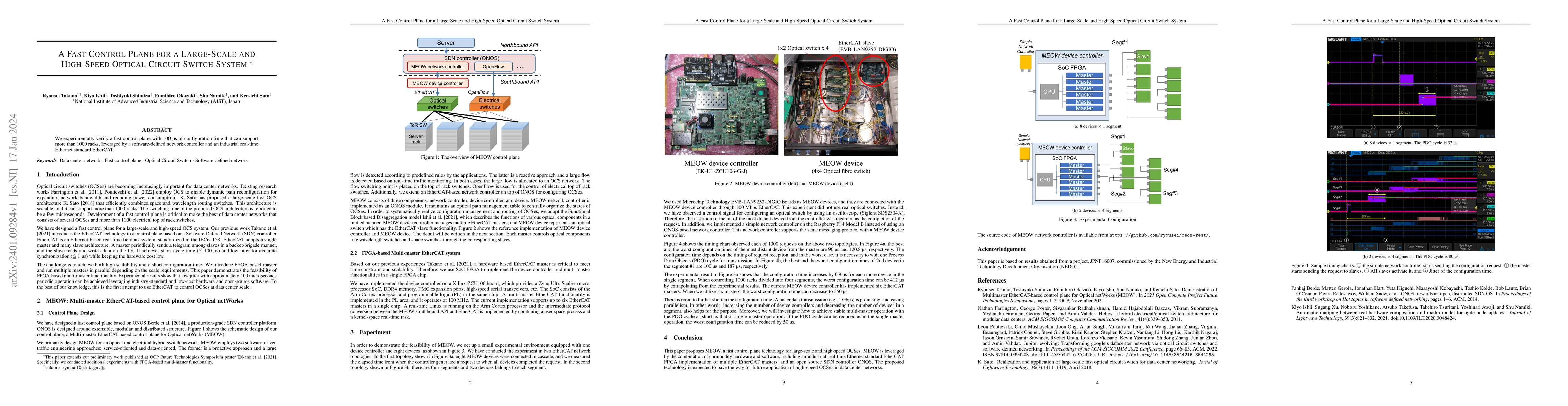 Thumbnail for A Fast Control Plane for a Large-Scale and High-Speed Optical Circuit
  Switch System