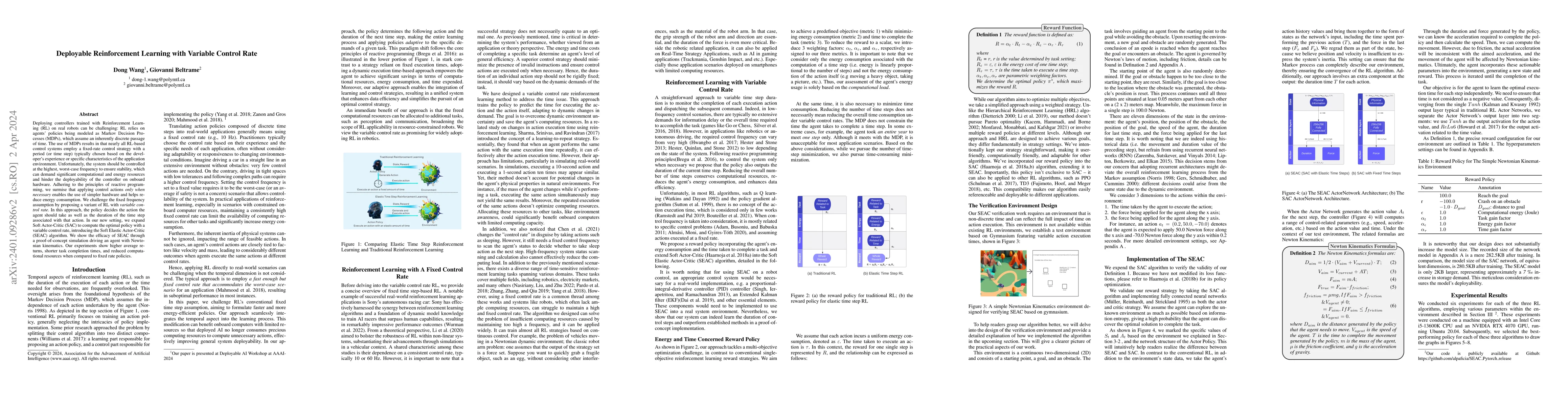 Thumbnail for Deployable Reinforcement Learning with Variable Control Rate