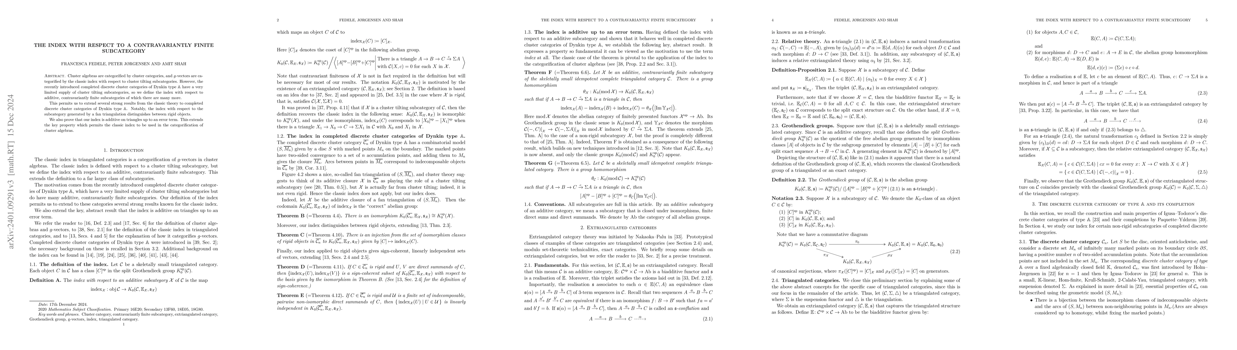 Thumbnail for The index with respect to a contravariantly finite subcategory