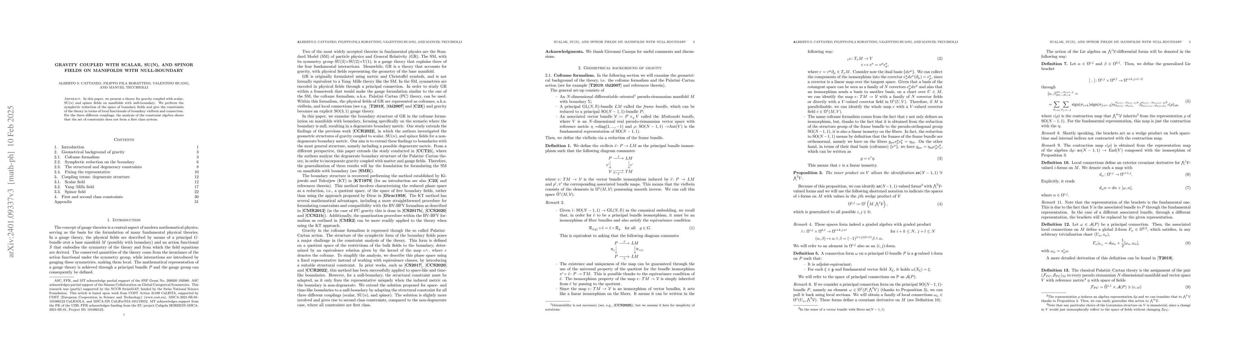 Thumbnail for Gravity Coupled with Scalar, SU$(n)$, and Spinor Fields on Manifolds
  with Null-Boundary