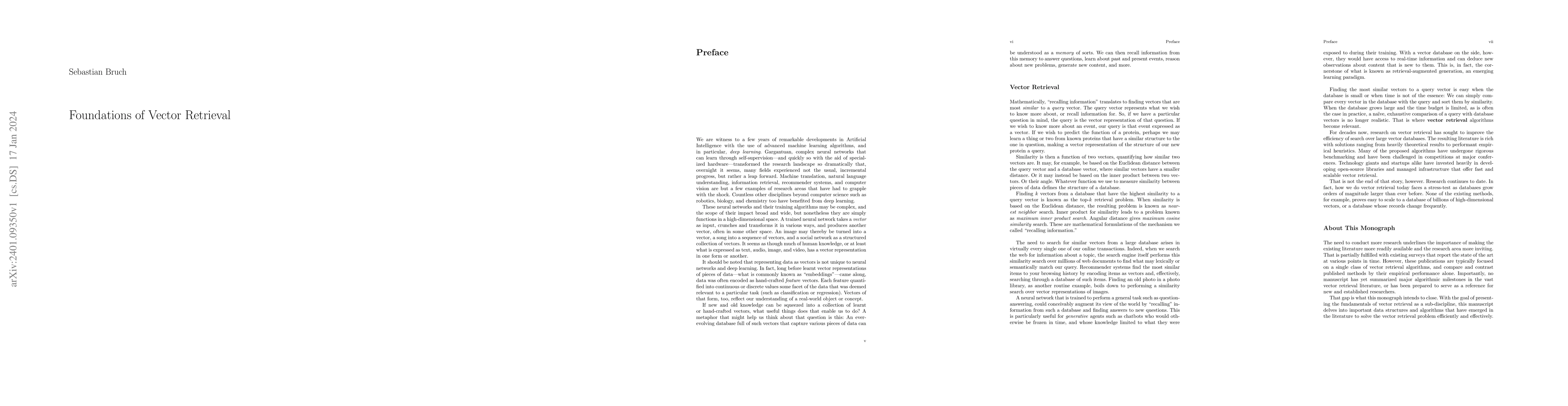 Thumbnail for Foundations of Vector Retrieval