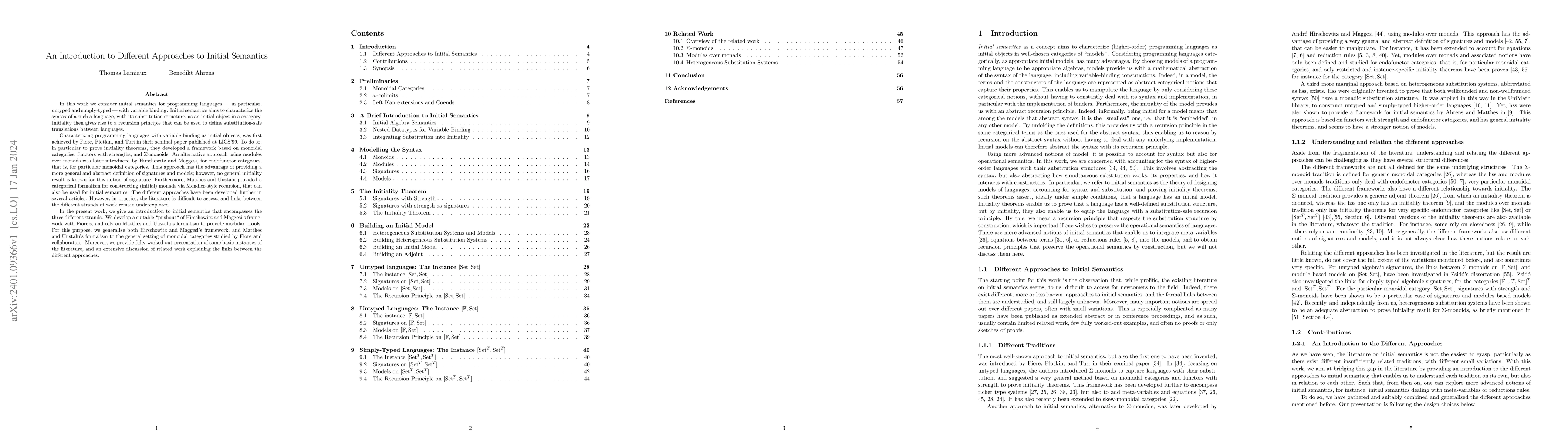 Thumbnail for An Introduction to Different Approaches to Initial Semantics