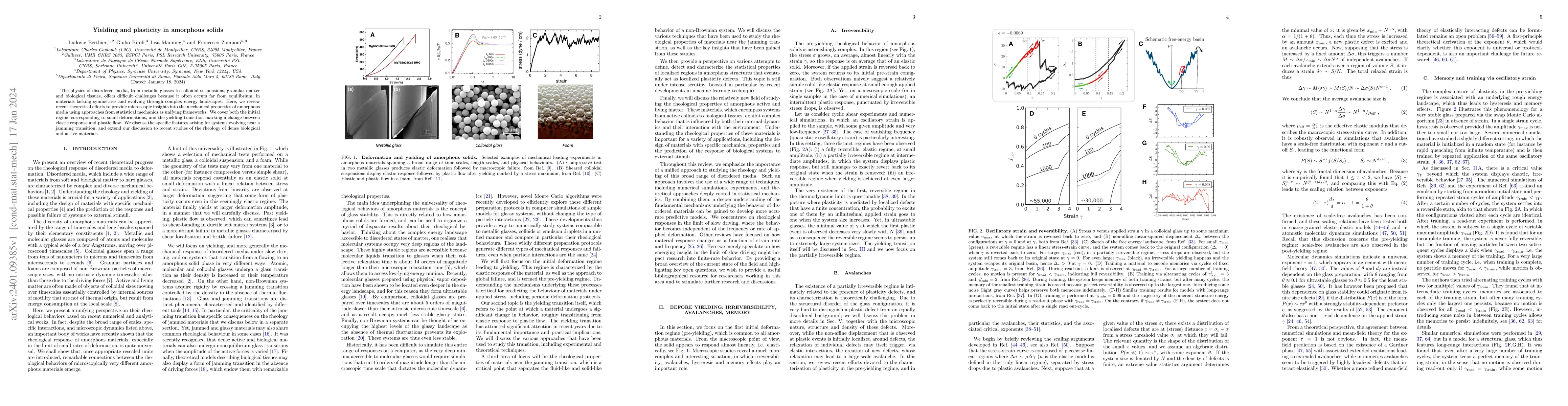 Thumbnail for Yielding and plasticity in amorphous solids