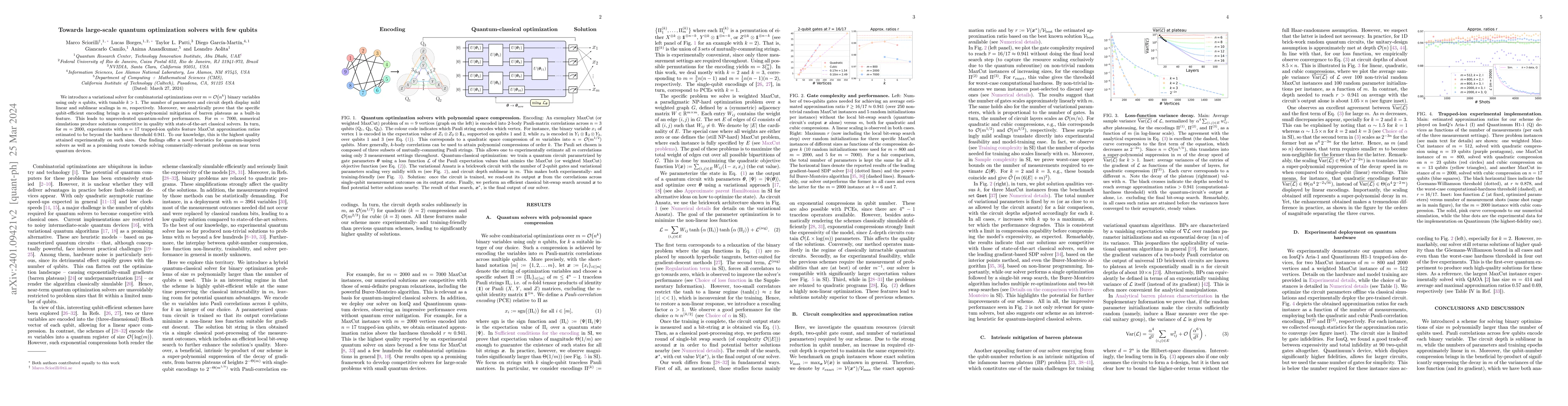 Thumbnail for Towards large-scale quantum optimization solvers with few qubits