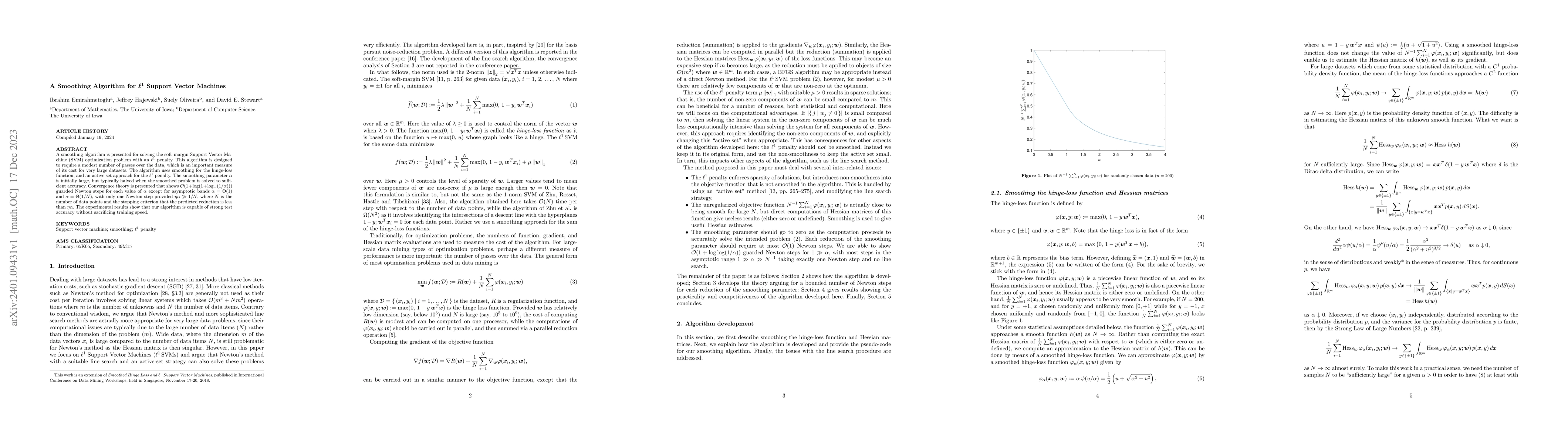 Thumbnail for A Smoothing Algorithm for l1 Support Vector Machines